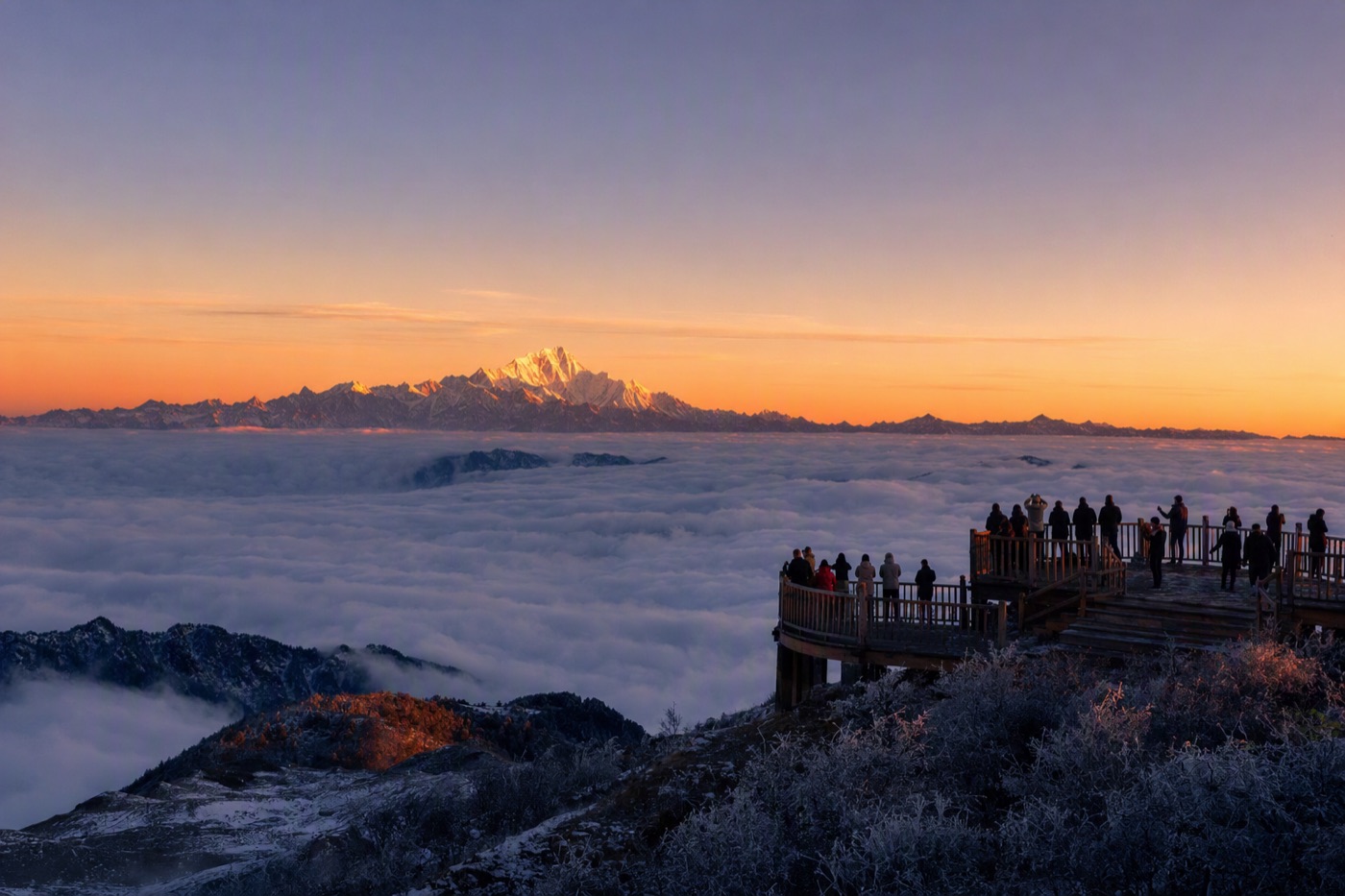 牛背山360度观景台日出云海