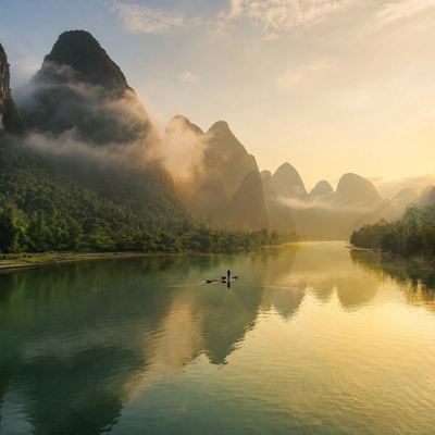 兴坪竹筏(漓江精华段·朝板山⇄九马画山往返)